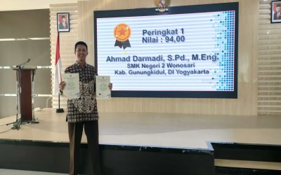 KS SMKN 2 Wonosari meraih predikat peserta terbaik,  Diklat Manajerial Kepala SMK Berbasis Industri